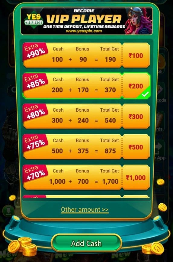 Yes Spin Yono Login screen on Yono app showing user access interface